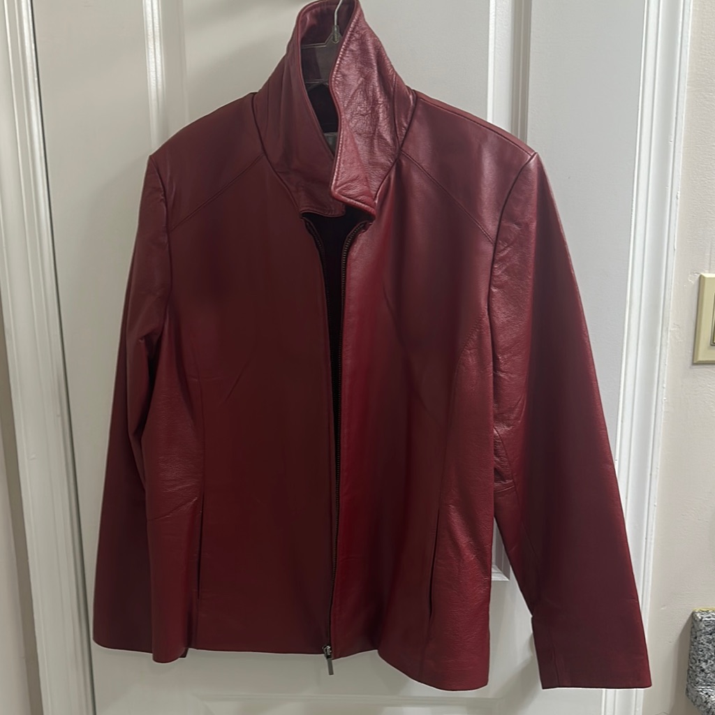 Vintage Womens Red Leather Jacket